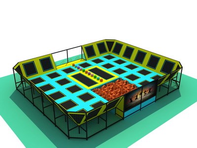 Precio de fábrica profesional del parque de trampolín Jumpfree KP-160603